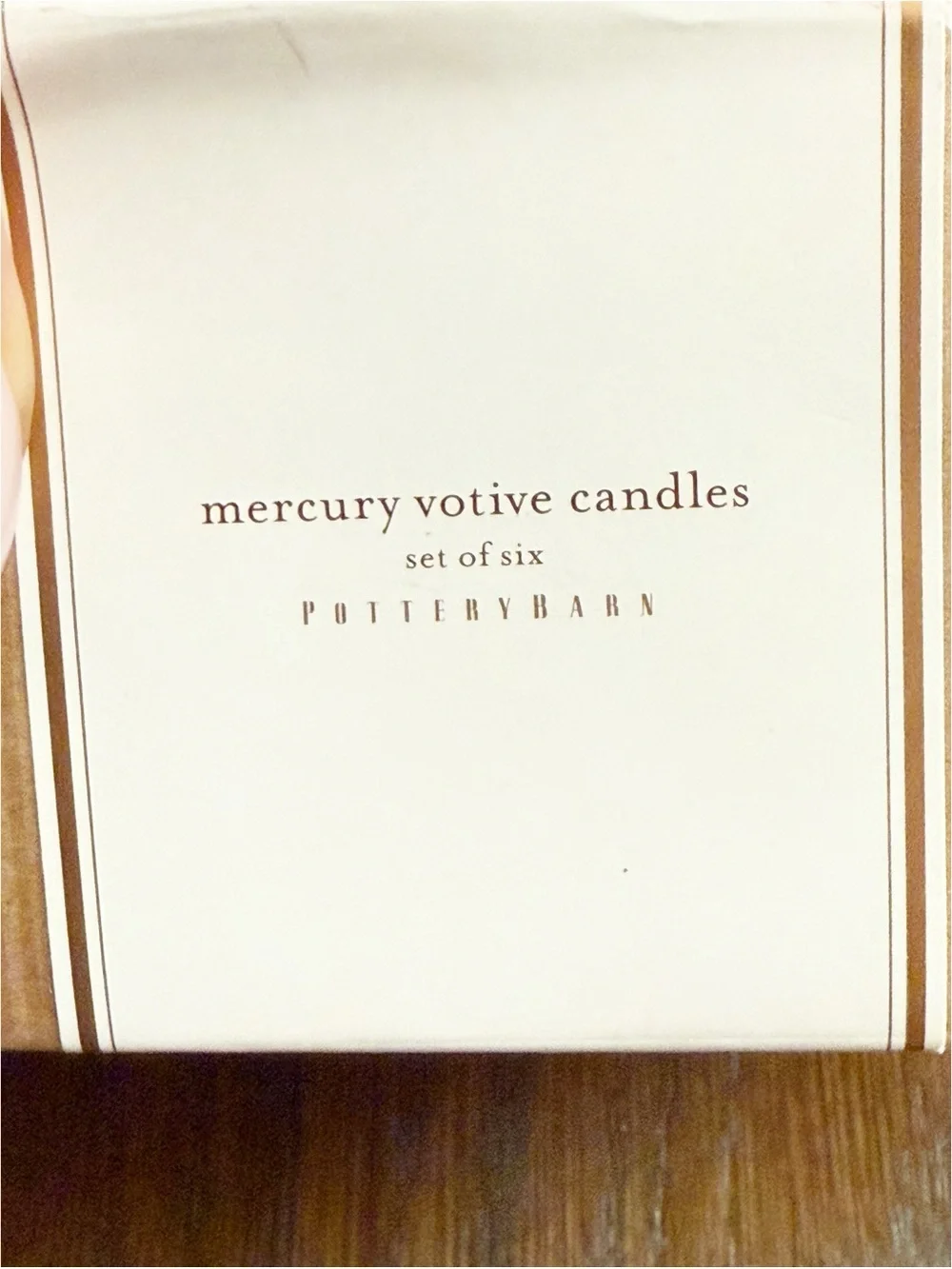 Pottery barn mecury glass votive candle set